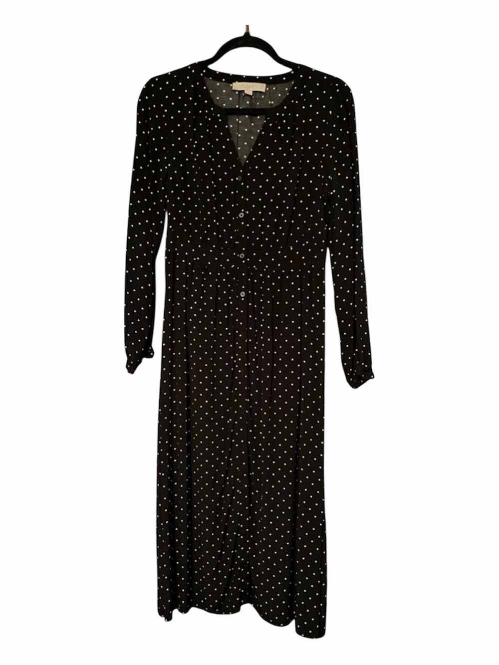 Black and White Polka Dot Maxi Dress